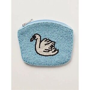 Free People Swan Lake breaded wallet blue NWT